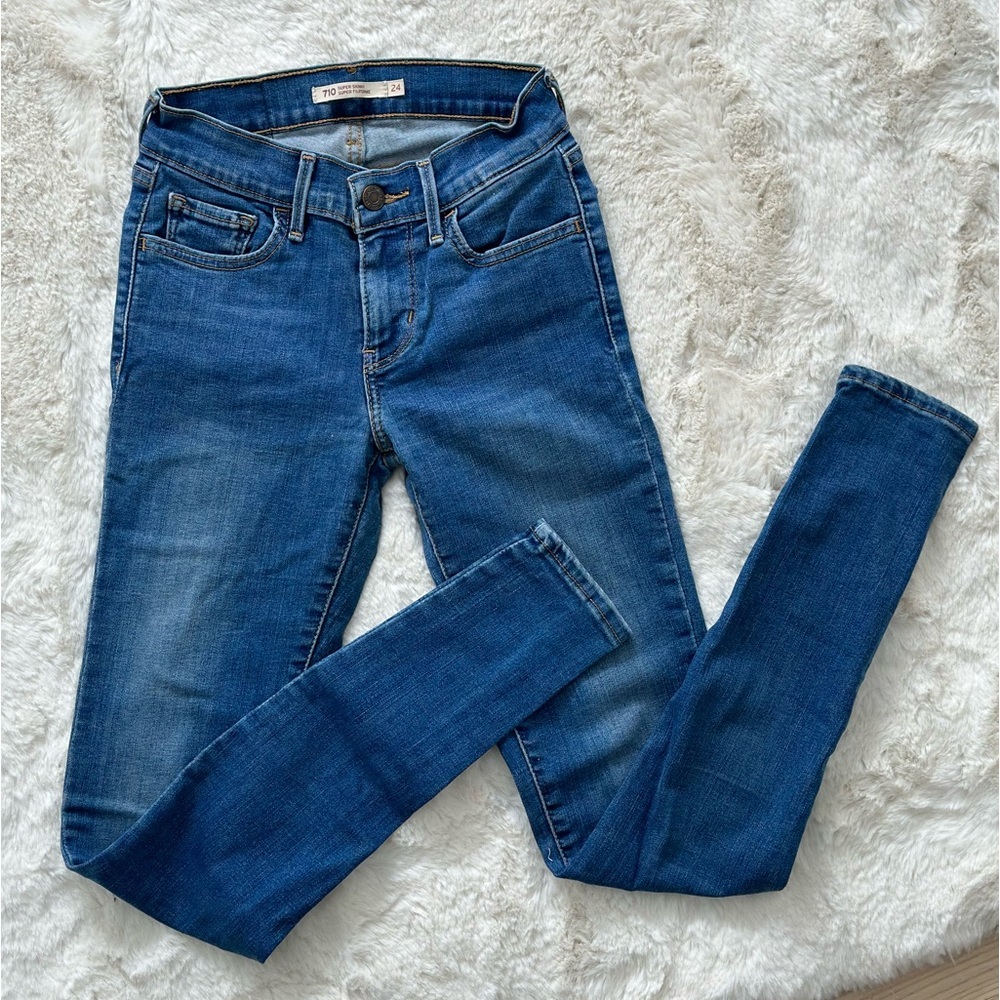 LEVIS 710 Super Skinny Jeans Midrise Denim